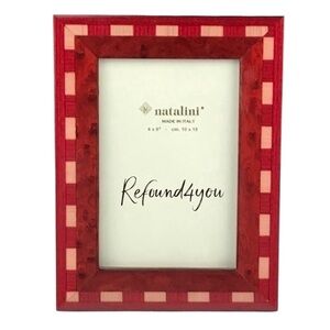 Natalini - ‘Red Ribbon’ Wood frame 4”x6”. NWT Firm! No offers please!